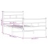 Estructura de cama sin colchón metal roble ahumado 90x190