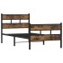 Estructura de cama sin colchón metal roble ahumado 75x190