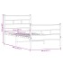 Estructura de cama sin colchón metal roble ahumado 75x190
