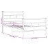 Estructura de cama sin colchón metal roble Sonoma 80x200