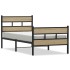 Estructura de cama sin colchón metal roble Sonoma 90x200