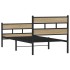 Estructura de cama sin colchón metal roble Sonoma 90x200