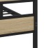 Estructura de cama sin colchón metal roble Sonoma 90x200