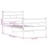 Estructura de cama sin colchón metal roble Sonoma 90x200