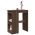 Mesa alta con estantes madera marrón roble 90x47,5x103,5