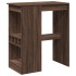 Mesa alta con estantes madera marrón roble 90x47,5x103,5