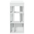 Mesa bar con estantes madera ingeniería blanca 102x50x103,5