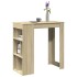 Mesa alta bar con estantes madera roble Sonoma 102x50x103,5