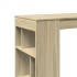 Mesa alta bar con estantes madera roble Sonoma 102x50x103,5