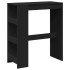 Mesa alta con estantes madera ingeniería negra 90x40x103,5