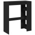 Mesa alta con estantes madera ingeniería negra 90x40x103,5