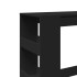Mesa alta con estantes madera ingeniería negra 90x40x103,5