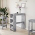 Mesa alta bar con estantes madera gris hormigón 90x40x103,5