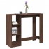 Mesa alta con estante marrón roble 124x46x103,5