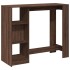Mesa alta con estante marrón roble 124x46x103,5