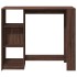 Mesa alta con estante marrón roble 124x46x103,5