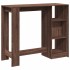 Mesa alta con estante marrón roble 124x46x103,5