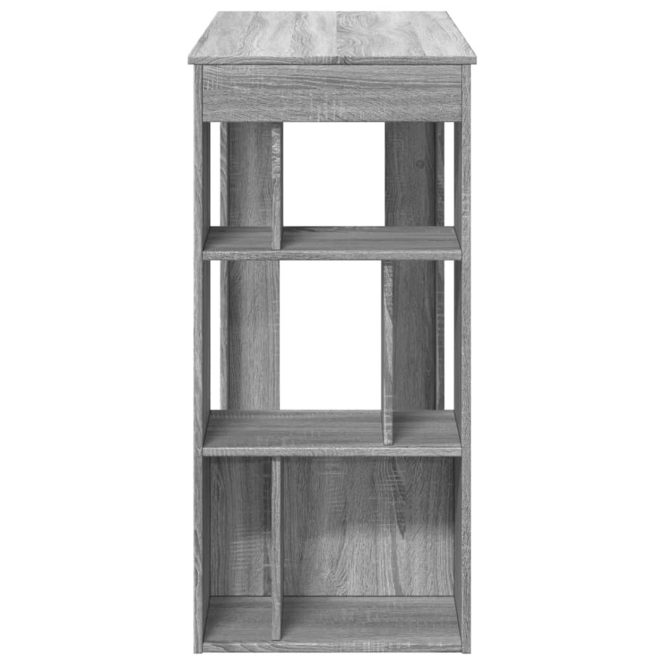 Mesa alta bar con estantes gris Sonoma 102x50x103,5