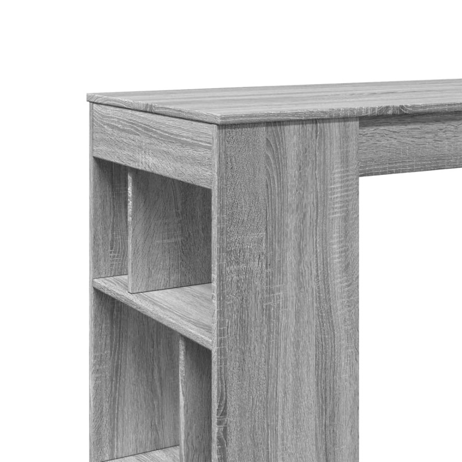 Mesa alta bar con estantes gris Sonoma 102x50x103,5