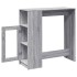 Mesa alta bar con estantes gris Sonoma 101x40x103,5