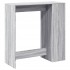 Mesa alta bar con estantes gris Sonoma 101x40x103,5