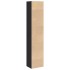 Estantería de madera de ingeniería negra 40x30x189