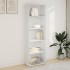 Estantería de madera de ingeniería blanca 60x30x189