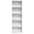 Estantería de madera de ingeniería blanca 60x30x189