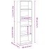 Estantería de madera de ingeniería blanca 60x30x189