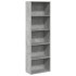 Estantería de madera de ingeniería gris hormigón 60x30x189