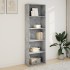 Estantería de madera de ingeniería gris hormigón 60x30x189