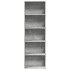 Estantería de madera de ingeniería gris hormigón 60x30x189