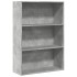 Estantería de madera de ingeniería gris hormigón 80x30x114