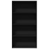 Estantería de madera de ingeniería negra 80x30x152