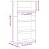 Estantería de madera de ingeniería negra 80x30x152