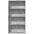 Estantería de madera de ingeniería gris hormigón 80x30x152