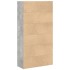 Estantería de madera de ingeniería gris hormigón 80x30x152