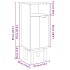 Mueble de baño OTTA madera maciza de pino 35x30x90
