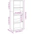Estantería de madera de ingeniería blanca 60x30x152