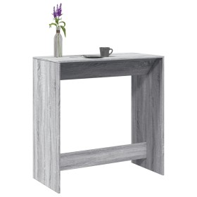 Mesa alta de bar madera ingeniería gris Sonoma 102x50x103,5