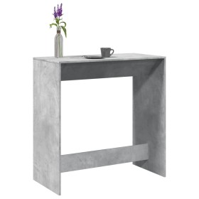 Mesa alta de bar madera ingeniería gris hormigón