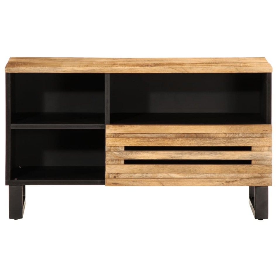 Mueble de TV madera maciza de mango rugosa 80x34x46