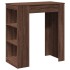 Mesa alta bar con estantes marrón roble 95x47x103,5