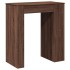 Mesa alta bar con estantes marrón roble 95x47x103,5