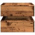 Mesa de centro con luces LED madera envejecida 50x50x40