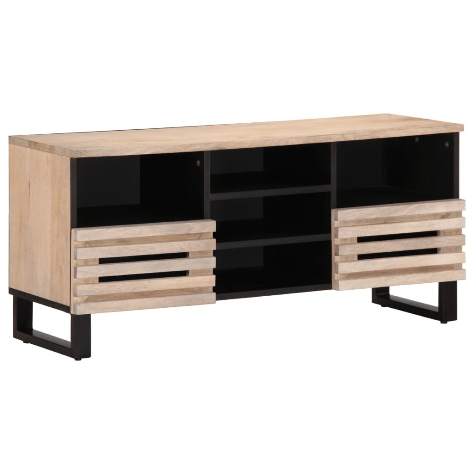 Mueble de TV madera maciza de mango 100x34x46