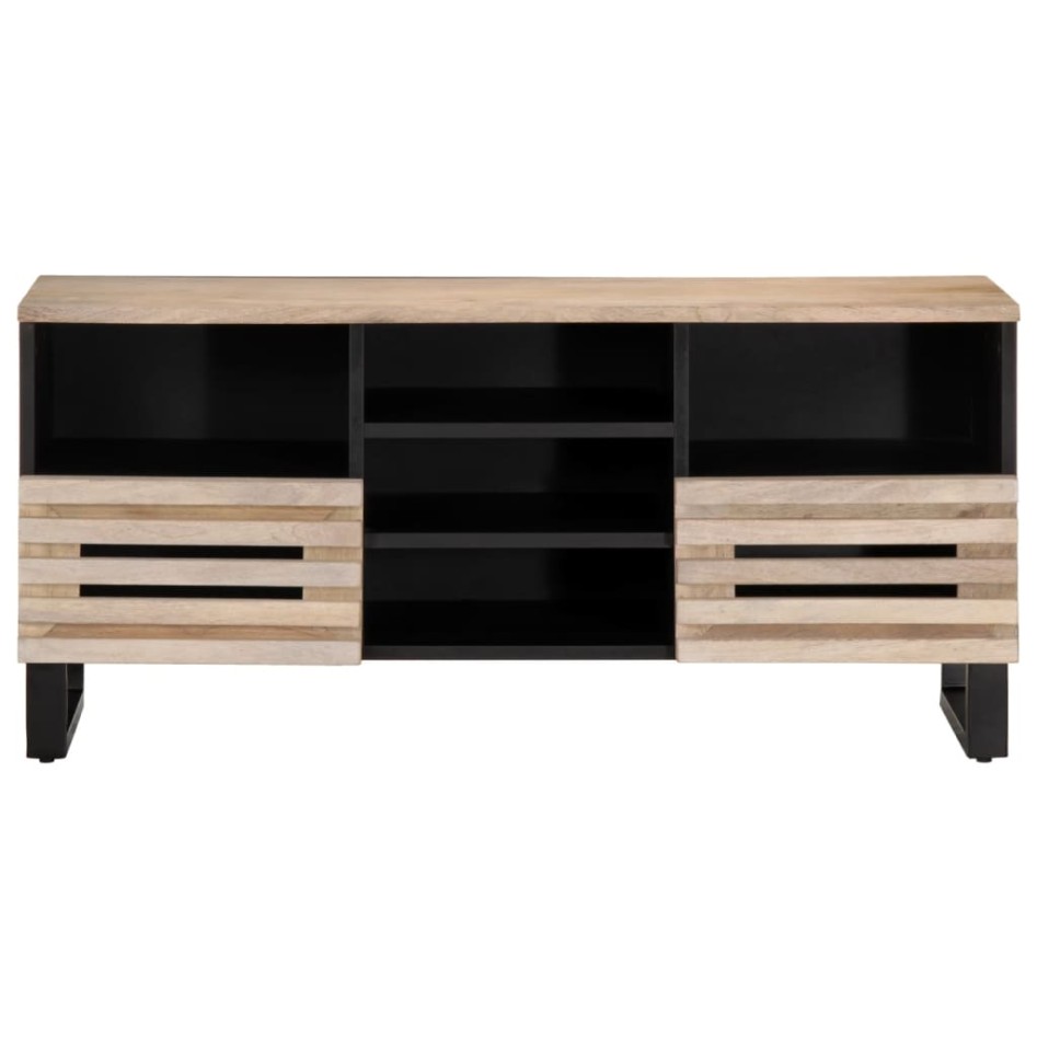 Mueble de TV madera maciza de mango 100x34x46