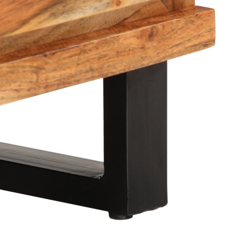 Mueble de TV madera maciza de acacia 100x34x46