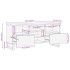 Mueble de TV madera maciza de acacia 100x34x46
