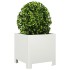 Jardineras 2 unidades acero blanco 30x30x30
